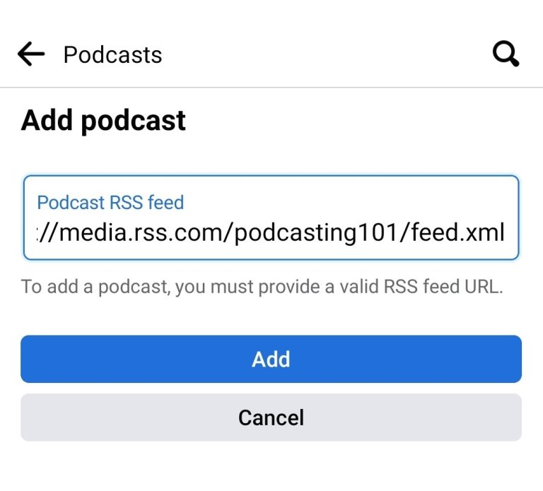 How To Add A Podcast To Facebook RSS